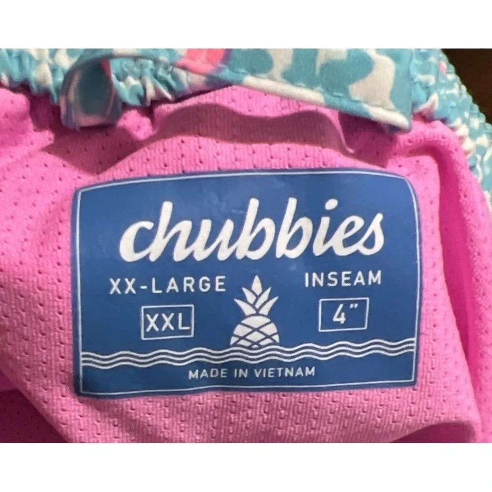 Men's Chubbies Flamingo Patterned Lined Swim Trunks Shorts 4